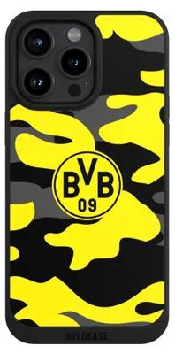 Produktbild von NIVOCASE Handyhülle für Apple iPhone 15 Pro Max  Hülle NIVOpure Case Schwarz BVB Borussia Dortmund Fanartikel