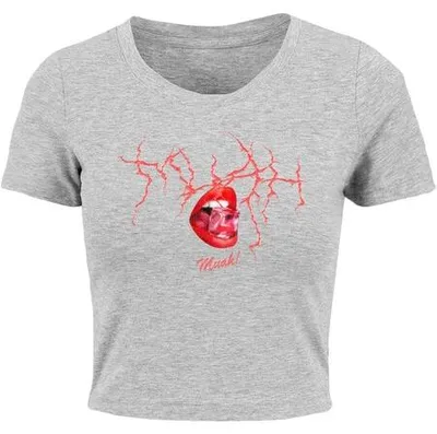 Obrázek produktu pro Pánské tričko Urban Classics Muah Cropped Tee grey - S