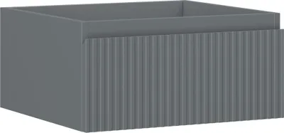 Zdjęcie produktu dla Mexen Rivel szafka łazienkowa podumywalkowa 50 cm, 1 szuflada, ryflowana , grafit mat - 91A20-05023-1-BF66