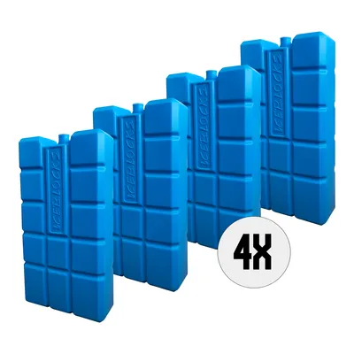 Produktbild von DULA Kühlakkus für Kühlbox - blau - 4 Stück - 750 g - 20 x 10,5 x 4 cm