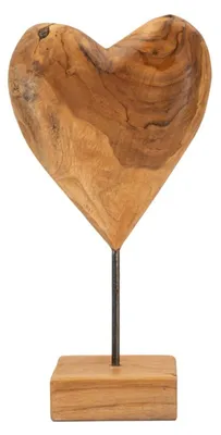 Image de Mauro Ferretti sculpture Dobu bois de teck 20x12x37 cm marron
