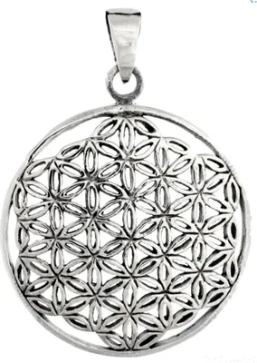 Produktbild von Blume des Lebens  Anhänger 925 Silber Flower of Life mittel