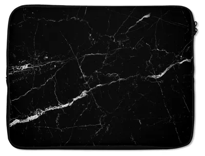 Produktbild von MuchoWow® Laptop Hülle 17 Zoll Laptoptasche Marmor - Schwarz - Marmoroptik - Weiß - Luxus - Stein - Zipper - Schutzabdeckung - Reisen zubehör