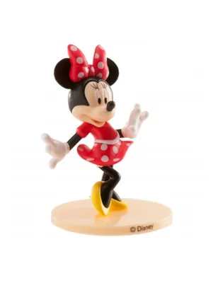 Zdjęcie produktu dla Figurka dekoracyjna na tort Myszka Minnie kolorowa 7,5 cm