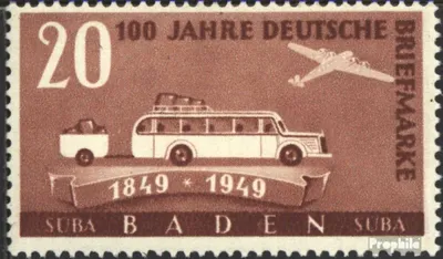 Produktbild von Briefmarken Franz. Zone-Baden 1949 Mi 55 gestempelt 100 J.Briefmarken