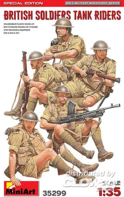 Produktbild von MiniArt 35299 British Soldiers Tank Riders Figuren Modell Bausatz 1:35 in