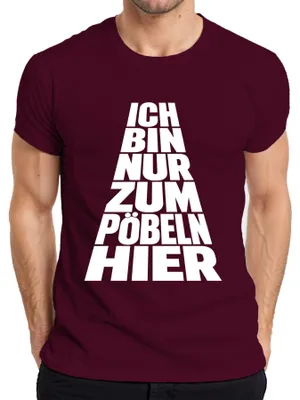 Zdjęcie produktu dla Koszulka "Jestem tu tylko po to, żeby się wyśmiewać", sarkastyczny napis, dla imprezowiczów, kolor burgundowy, rozmiar 3XL