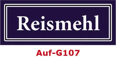 Produktbild von 2 Stück Gewürzaufkleber Reismehl 40x16mm Gewürzetiketten Sticker Lebensmittel (Auf-G107)