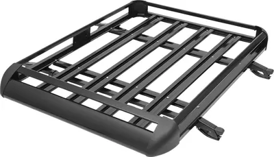 Produktbild von Dachgepäckkorb - Universal für SUV - Aluminiumlegierung - Windabweiser - 68 kg Tragfähigkeit - Montage ohne Bohren - Schwarz