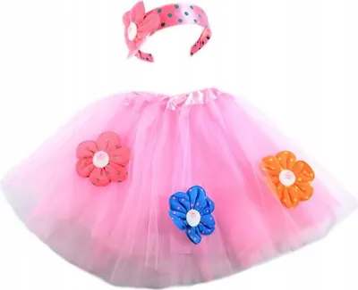 Produktbild von Fee Kostüm Mädchen Rosa - Tüllrock & Haarreif Set für Fasching & Kindergeburtstag