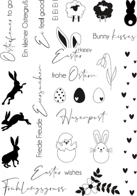 Produktbild von VBS Silikonstempel "Happy Easter"