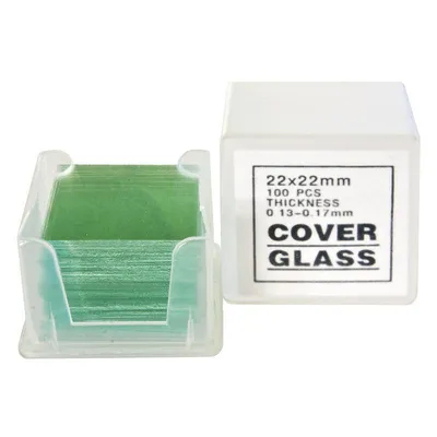 Produktbild von Bresser Deckgläser 22 x 22 mm für Mikroskope 0,13 bis 0,17 mm 100 Stück