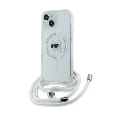 Image de Karl Lagerfeld Crossbody Iml Karl Head Magsafe Case pour Iphone 15 / 14 / 13 - Transparent