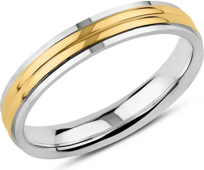 Produktbild von Unique Herrenring aus teilvergoldetem Sterlingsilber