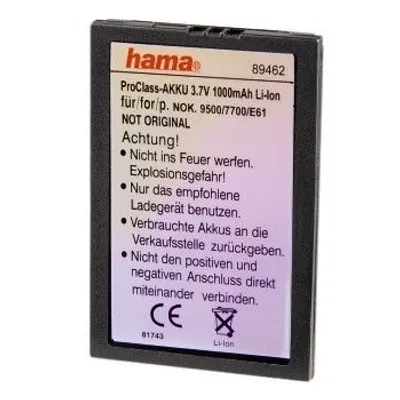 Produktbild von Hama ProClass-Akku Li-Ion 1000 mAh für Nokia 7700/7710/9500/E61/N92/N800