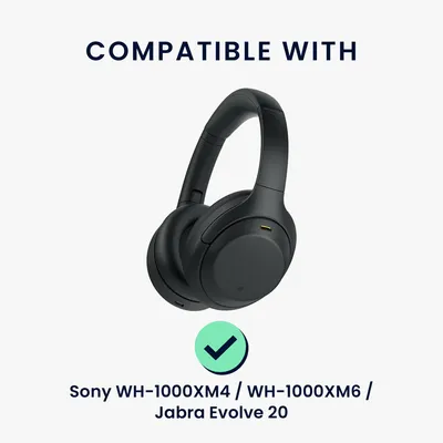 Produktbild von kwmobile Neopren Kopfhörer Tasche für WH-1000XM4 / WH-1000XM6 / Jabra Evolve 20 - Kopfhörer Case - Hülle Reise Beutel für Headset Headphones - Weiche