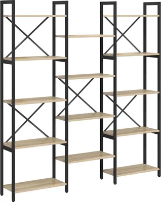 Obrázok produktu pre vidaXL Knižnica Sonoma dub 156 x 25 x 167 cm drevený materiál