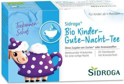 Produktbild von Sidroga Organiczna Herbata na Dobranoc dla Dzieci Torebka Filtracyjna 20 Kapsułek