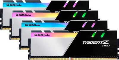 Produktbild von G.Skill Trident Z Neo F4-3600C16Q-32GTZNC, 32 GB, 4 x 8 GB, DDR4, 3600 MHz, 288-pin DIMM