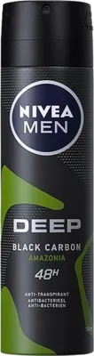 Obrázek produktu pro Nivea - Pánské - Deodorant - Sprej - Deep Black Carbon Amazonia - 150 ml - 1 kus
