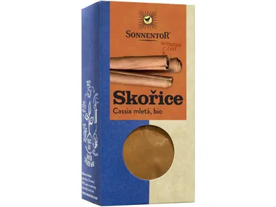 Obrázek produktu pro Sonnentor 00329, Práškové koření, 40 g, Skořicová, 209 kcal, 856 kJ, 0,6 g