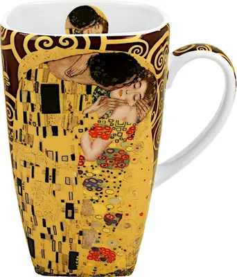 Produktbild von DUO ART GALLERY Klassischer Becher 630 ml THE KISS BROWN New Bone China Porzellan