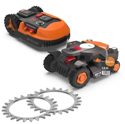 2x Edelstahl-Spikes für Worx Landroid S&M, Ø 205 mm