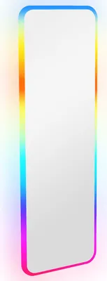 Produktbild von HOMCOM Ganzkörperspiegel mit LED-Leuchten, 120 x 40 cm, verstellbarer rechteckiger Wandspiegel mit 7 RGB-Farbbeleuchtung und Speicherfunktion für Schlafzimmer, Ankleidezimmer