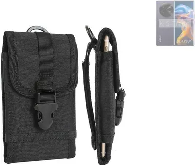 Produktbild von K-S-Trade Holster Handy Hülle kompatibel mit Lava Blaze X Holster Handytasche Gürtel Tasche Schutz Hülle Robust Outdoor schwarz
