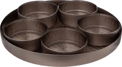 Produktbild von Aperitif-set "astra" 6-teilig aus goldglas - SG Secret de Gourmet
