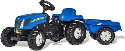 Produktbild von rolly toys Kid NH T 7040 Trettraktor mit Anhänger, Maße: 134x47x52 cm; 01 307 4