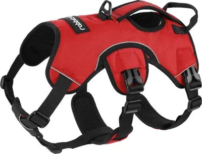 Produktbild von Sicherheitsgurt für Hunde, atmungsaktives Vest, rot, reflektierend