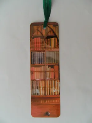 Produktbild von Lesezeichen Bücher im Schrank, 14 x 4 cm, Buchzeichen Bookmark Bücher Buch