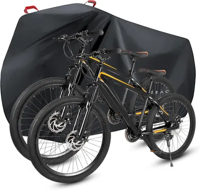 Zdjęcie produktu dla Pokrowiec na rower XXL, 200*70*110 cm - wodoodporna osłona na dwa rowery, idealna do przechowywania z przyczepką - wytrzymały pokrowiec i ochrona przed deszczem - do użytku na zewnątrz