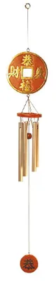 Produktbild von "Chin. Münze" Klangspiel Holz antik 12x70cm