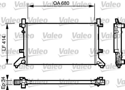 Produktbild von VALEO Kühler, Motorkühlung  732952