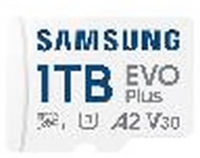 Obrázek produktu pro Samsung EVO Plus MB-MC1T0SA - Paměťová karta Flash (včetně adaptéru microSDXC na SD)