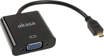 Produktbild von akasa ak-cbhd21-15bk micro HDMI zu VGA konverter adapter schwarz