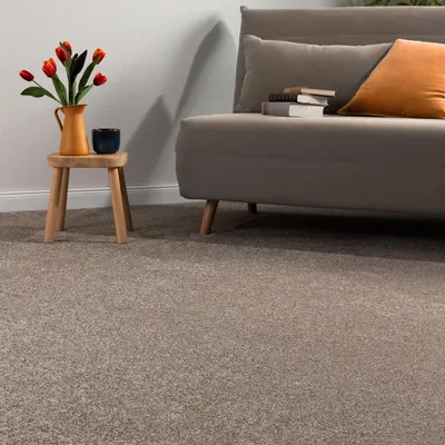 Produktbild von Steffensmeier Teppichboden Catania Meterware  | Auslegware für Kinderzimmer Wohnzimmer Schlafzimmer | Braun, Größe: 500x800 cm