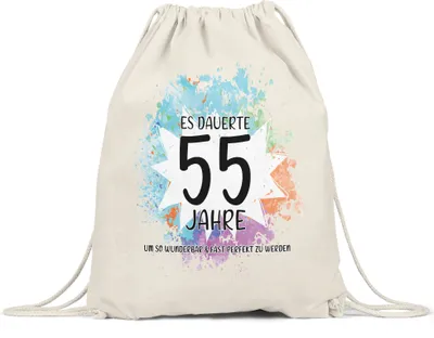 Produktbild von Es Dauerte 55 Jahre Um So Wunderbar Zu Werden Turnbeutel Gymsack  Geburtstagsgeschenk 55 Jahre Alt Humor