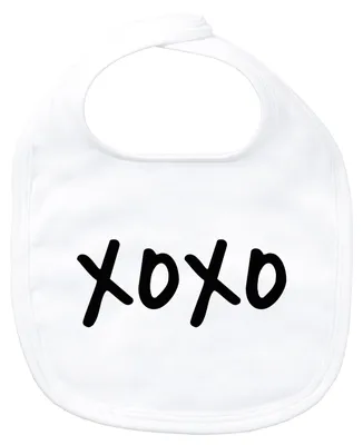 Produktbild von Huuraa Baby Lätzchen XOXO Kuss White Klettverschluss Baumwolle Latz Geschenkidee