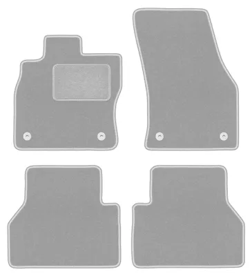 Image de Tapis de sol en moquette pour Volkswagen Caddy IV 2020- (ludospace) – jeu 4 pièces, gris, sur mesure – Wielganizator OSLO