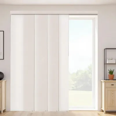 Produktbild von Flächenvorhänge Hellbraun - Schiebegardinen Halbverdunkelung - 4 Paneele Vorhang Set - Modernes Wohnzimmer Design