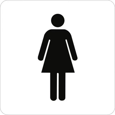 Produktbild von Dreifke® Schild Piktogramm WC Damen, Kunststoff, 160x160 mm