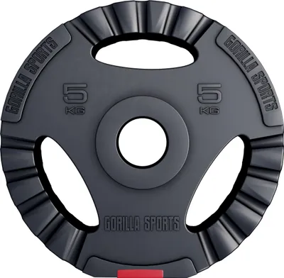 Produktbild von GORILLA SPORTS® Olympia Hantelscheiben - 5kg Gewichte, 50mm Bohrung, Tri-Grip, Kunststoff - Gewichtsscheiben, Olympiascheiben, Hantelscheiben-Set, Hanteln