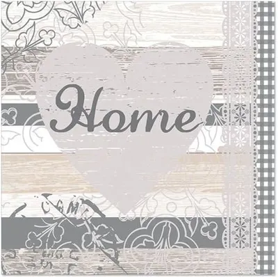 Produktbild von Papstar Servietten, 3-lagig 1/4-Falz 33 x 33 cm "Home", 10 x 20 Stück