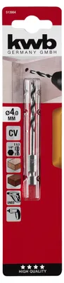 Produktbild von kwb 513903, Bohrer, 3 mm, 40 mm, Hartholz, Weichholz, 6,3 mm, 3,5 cm