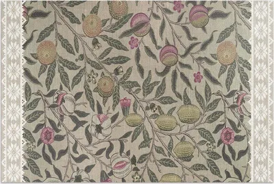 Imagen del producto de Diseño "Obst" de William Morris – Alfombra de vinilo – 120x180 cm – Alfombra para exteriores – Terraza – Resistente a la intemperie – Moderna
