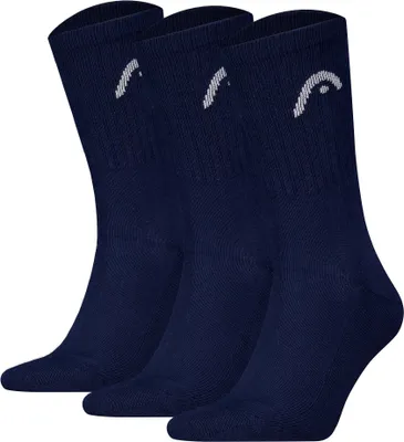 Produktbild von HEAD Unisex Socken, 3er Pack - All Sport Training Crew, Sportsocken, Logo Blau 43-46