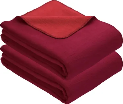 Produktbild von Erwin Müller Wohndecke Matera" 2er-Pack dunkelrot/rot 150x200 cm"